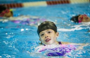 Kyra Menzie, 8, at a Variety Village synchro swim team practice in Toronto, Ont. on Sunday November 15, 2020. PHOTO BY ERNEST DOROSZUK /Toronto Sun